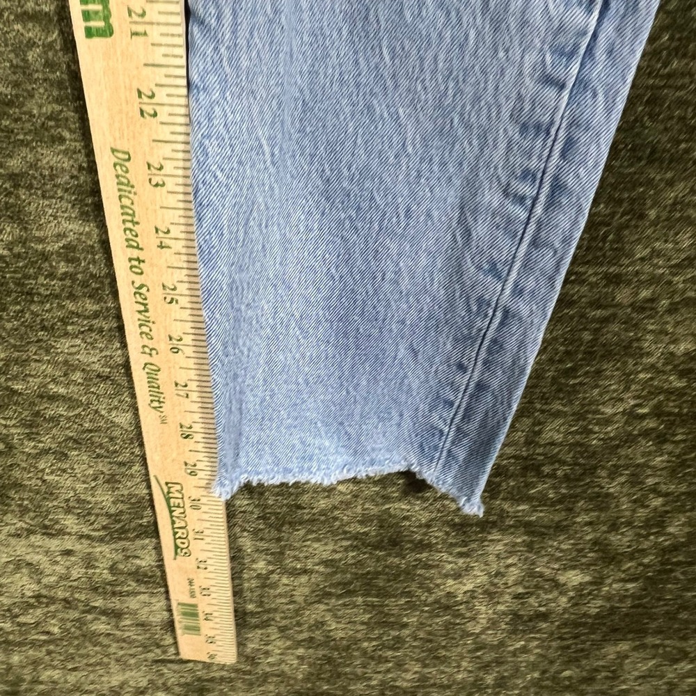 Levi's 501 Skinny Jeans Women W25 L30 Light Wash Blue High Rise Raw Hem - Picture 8 of 10